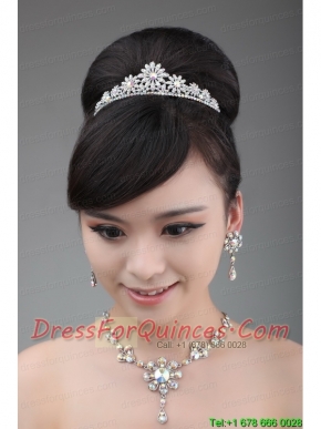 Multi-color Crystal and Rhinestone Round Shaped Jewelry Set
