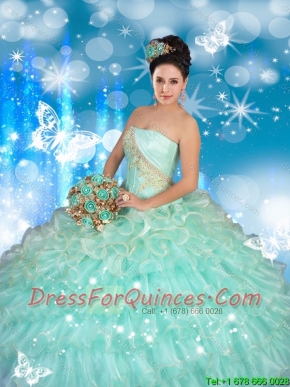 Romantic Strapless Quinceanera Dresses with Beading and Ruffles