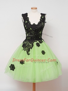 Ball Gowns Court Dresses for Sweet 16 Straps Tulle Sleeveless Knee Length Zipper