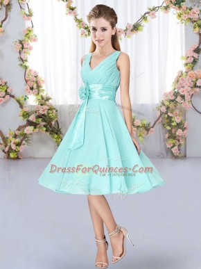 Artistic Sleeveless Hand Made Flower Lace Up Damas Dress