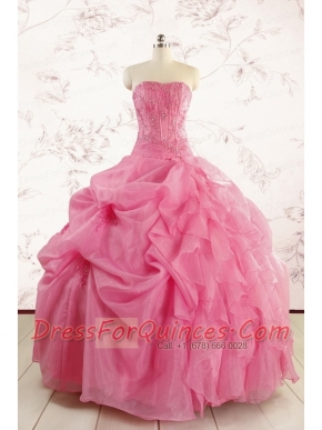 Cheap Strapless Quinceanera Dresses with Pick Ups and Wraps