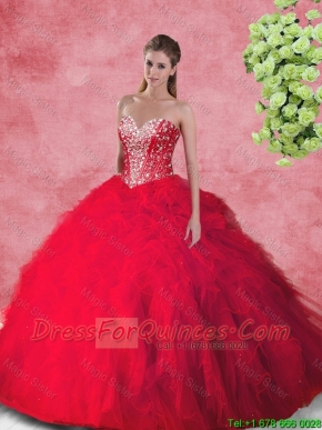 Fashionable Ball Gown Quinceanera Dresses with Beading and Ruffles