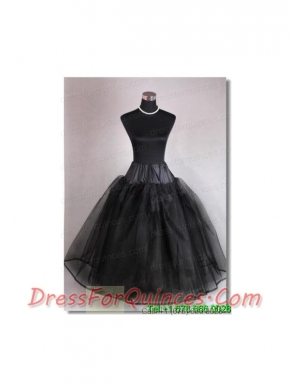High End Organza Ball Gown Floor-length Black Petticoat