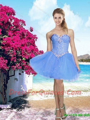 New Style 2016 Summer Lavender Sweetheart Prom Dresses with Beading