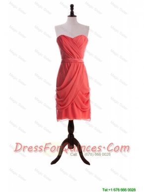 Cheap Most Popular Short Prom Dresses with Belt and Ruching
