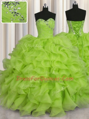 Super Sleeveless Beading Floor Length Quinceanera Dress