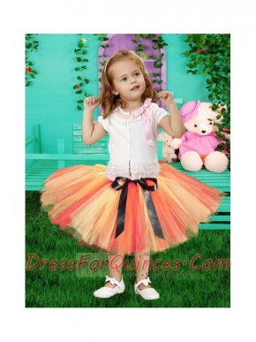 Formal Scoop Short Sleeves Knee-length Little Girl Dress