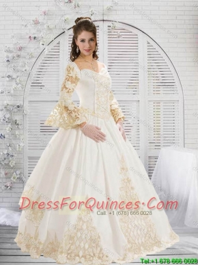 Beautiful New Style Champagne Sweetheart Quinceanera Gowns with Lace