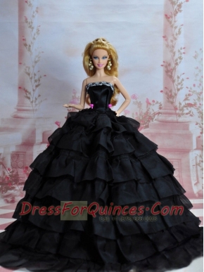 Amazing Black Dress With Sequins Made To Fit The Barbie Doll