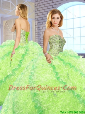 New Arrivals Sweetheart Quinceanera Gowns with Beading and Ruffles