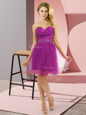 Fine Sleeveless Beading Zipper Dress for Prom