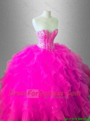 Discount Ball Gown Ruffles Sweet 16 Gowns with Beading