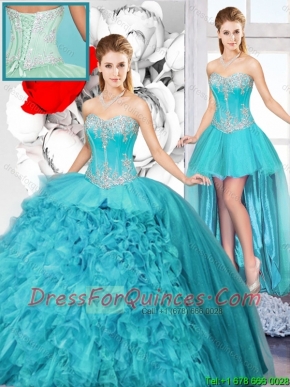 Best Selling Sweetheart Detachable Quinceanera Gowns with Beading