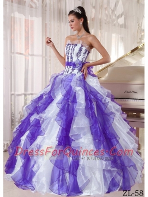 Colourful New Styles Strapless With Organza Beading Quinceanera Dress