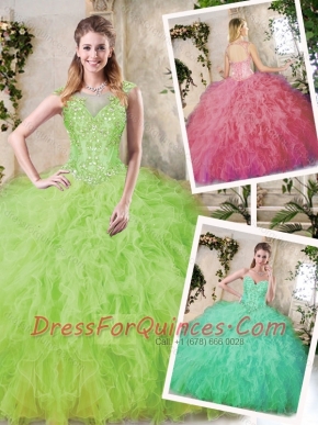 Pretty Ball Gown Quinceanera Dresses with Appliques and Ruffles