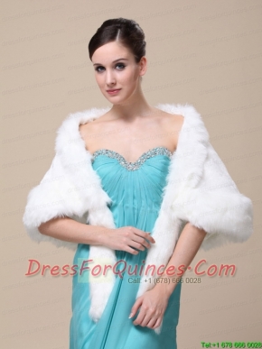 Faux Fur Wraps For Wedding Party and Other Occasion With Open Front