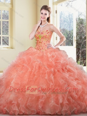 New Arrivals Ball Gown Beading and Ruffles Sweet 16 Dresses