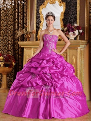 2014 Fashionable Fuchsia Ball Gown  Pick-ups Cheap Quinceanera Dresses