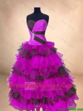Beautiful Ball Gown Floor Length Quinceanera Gowns in Multi Color