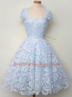 High Class Straps Cap Sleeves Lace Damas Dress Lace Lace Up