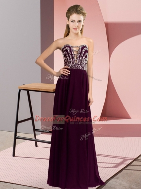 Artistic Floor Length Burgundy Prom Evening Gown Sweetheart Sleeveless Lace Up