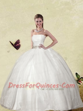 Ball Gown White Sweet Sixteen Detachable Dresses for 2015