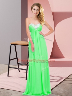 Apple Green Prom Dresses Prom and Party with Ruching Sweetheart Sleeveless Lace Up