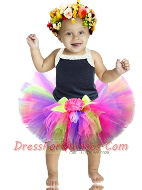 Cute Colorful Mini-length Straps Ball Gown Little Girl Dresses