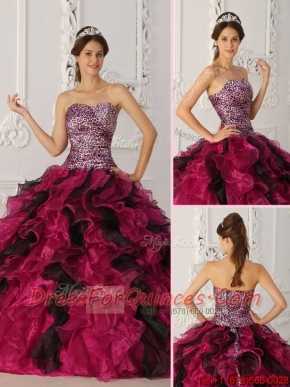 2016 Perfect Sweetheart Ruffles Quinceanera Dresses in Multi Color