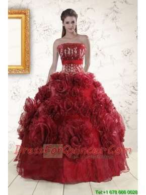 Unique Quinceanera Dresses with Hand Made Flowers for 2015