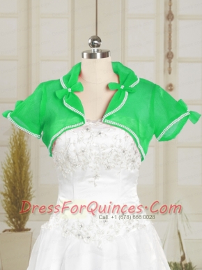 Turquoise Organza Wedding Party Discount Shawls with Beading