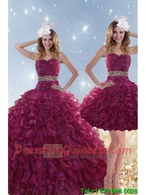 Perfect Beading and Ruffles Quinceanera Dresses with Floor Length