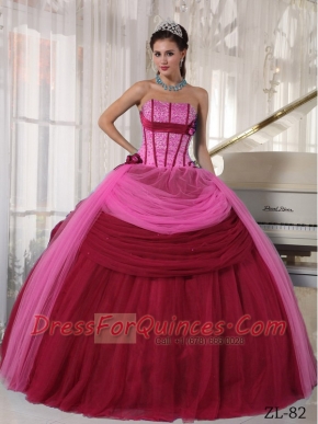 New Styles Ball Gown Strapless With Tulle Beading For Quinceanera Dress