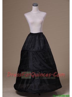 Modest Organza Black Floor-length Wedding Petticoat