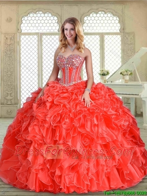 Classical Sweetheart Quinceanera Dresses with Beading and Ruffles