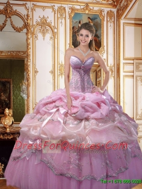 2016 New Style Appliques Quinceanera Dresses with Bowknot and Pick Ups