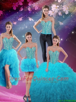 Pretty Sweetheart Beaded and Ruffles Sweet 16 Dresses