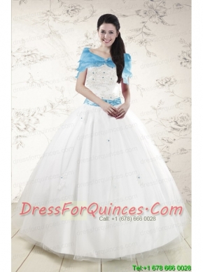 Discount White Quinceanera Dresses with Appliques