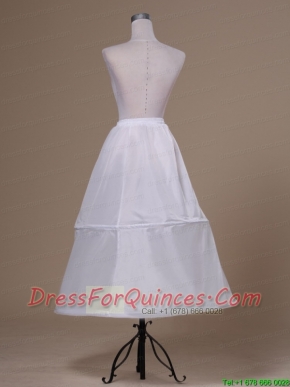 White Ankle-length Taffeta Petticoat