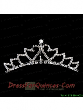 Simple Alloy With Rhinestone Flower Girl Tiara