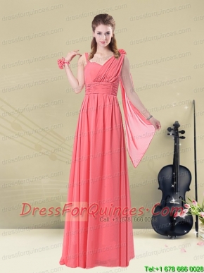 Stunning Asymmetrical Column Ruched Prom Dress