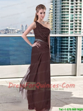 2015 Luxurious One Shoulder Sleeveless Paillette Prom Dress