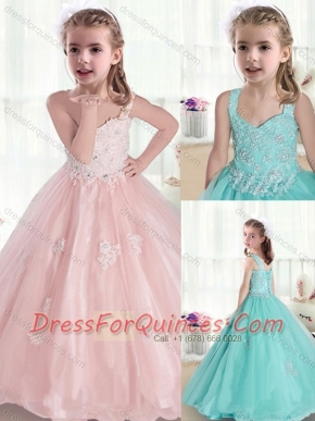 Beautiful Straps Mini Quinceanera Dresses with Appliques and Beading