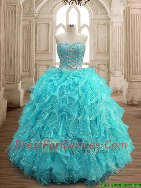 Hot Sale Big Puffy Sweet 16 Dress with Beading and Ruffles
