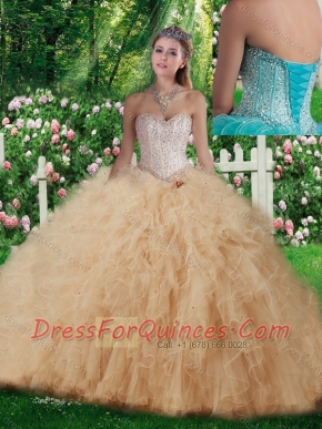 New Style Ball Gown Sweet 16 Dresses with Beading and Ruffles