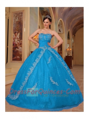 Beautiful Romantic Dropped Sweetheart Floor-length Organza Beautiful Quinceanera Dress With Embroidery and Beading