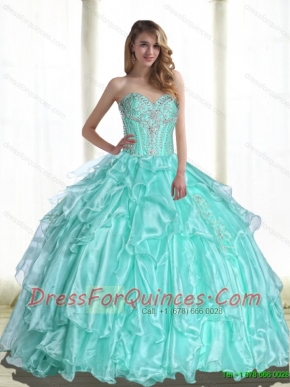 2015 Popular Sweetheart Quinceanera Dresses with Beading and Appliques