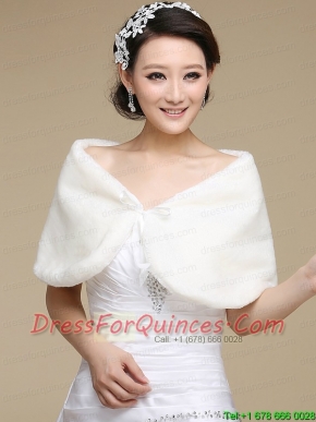 Formal Faux Fur White Wraps for 2015