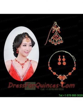 Graceful Alloy and Imitation Jewelry sets in Red