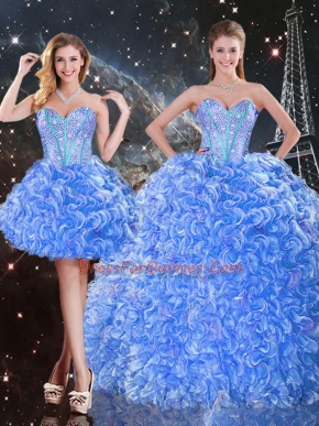 Stylish Sleeveless Lace Up Floor Length Beading 15 Quinceanera Dress